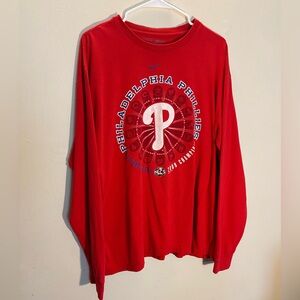 Nike Philadelphia Phillies 2009 Championship Red Long Sleeve Shirt Men’s Large